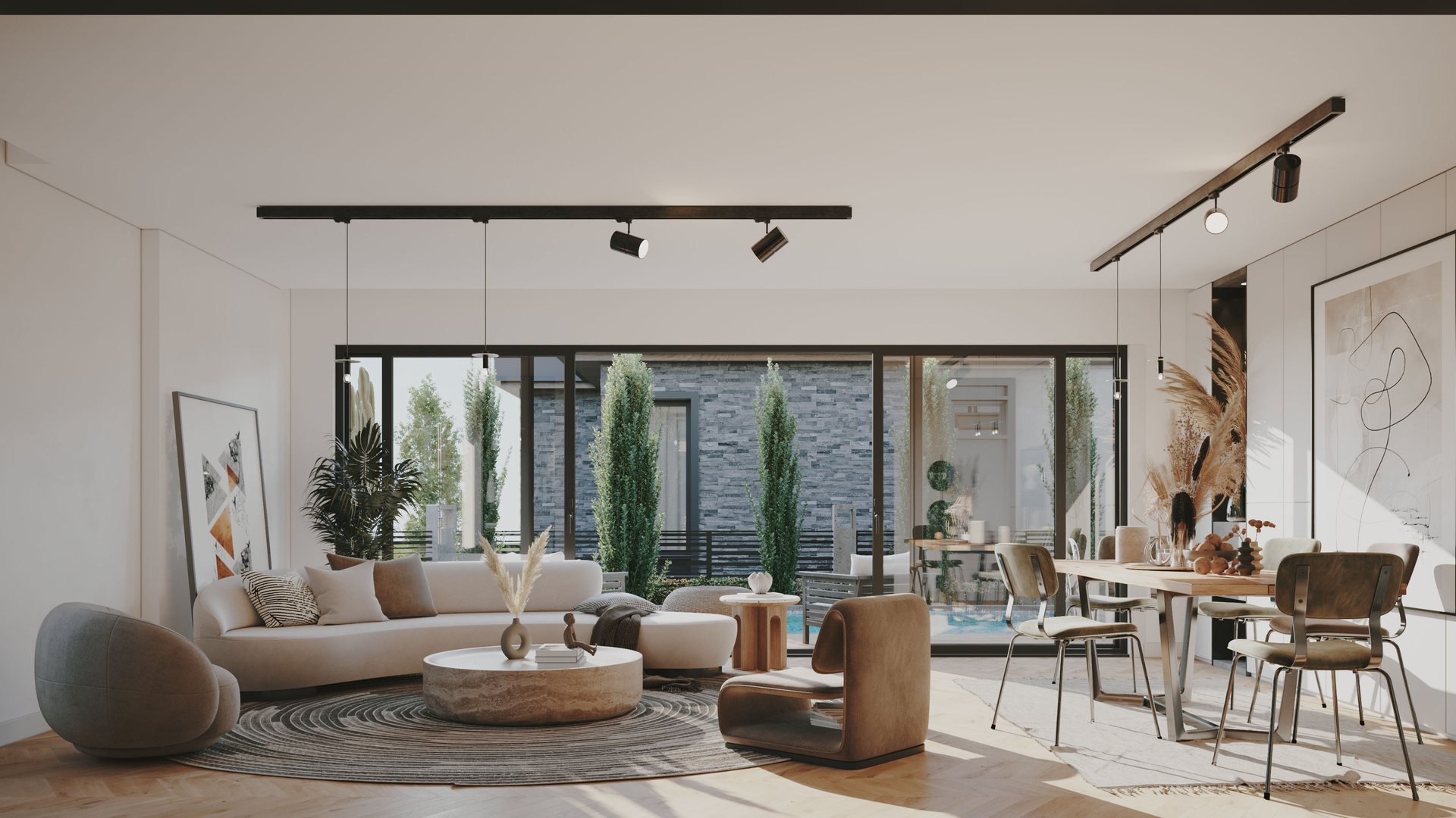 Küre Gayrimenkul Villa Salon - İç Mekân Görselleştirme